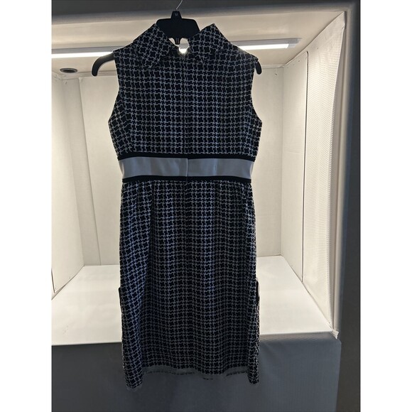 VTG Black White Mod Dress Classic 1970 Look by Pat Sandler for Raymonds S/M READ - Picture 6 of 9